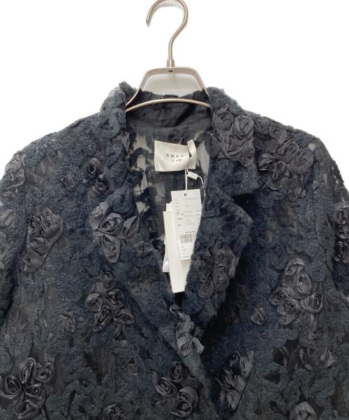 Ameri（アメリ）Ameri (アメリ) FLOWER MIX LACE SHEER JACKET ブラック サイズ:Freeの古着・服飾アイテム