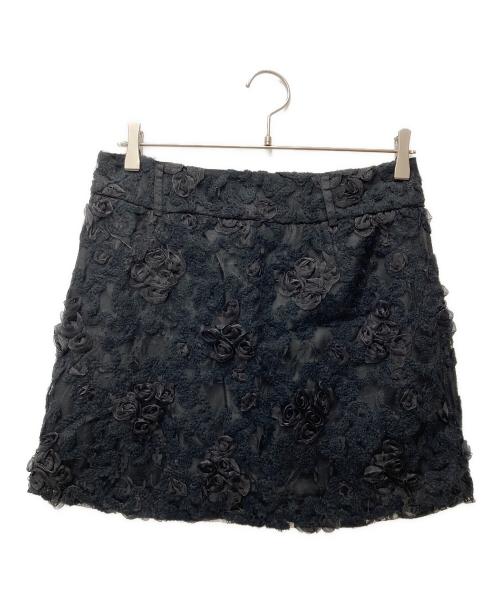Ameri（アメリ）Ameri (アメリ) FLOWER MIX LACE SHEER SKIRT ブラック サイズ:Mの古着・服飾アイテム