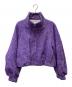 MACPHEE（マカフィー）の古着「ヘリンボーンツイード ジップアップブルゾン」｜パープル