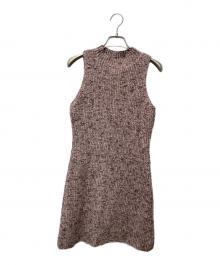 Snidel（スナイデル）の古着「ノースリーブニットワンピース」｜ピンク