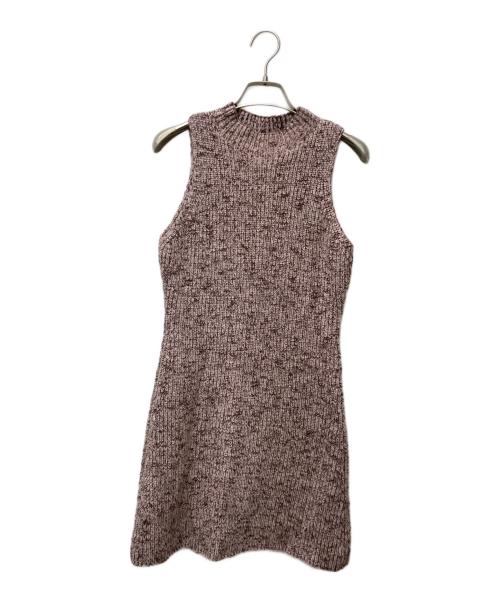 Snidel（スナイデル）Snidel (スナイデル) ノースリーブニットワンピース ピンク サイズ:ONE SIZEの古着・服飾アイテム