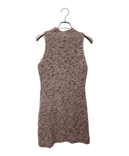 Snidel（スナイデル）Snidel (スナイデル) ノースリーブニットワンピース ピンク サイズ:ONE SIZEの古着・服飾アイテム