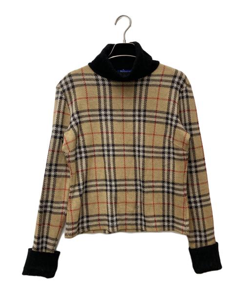 BURBERRY BLUE LABEL（バーバリーロンドンブルーレーベル）BURBERRY BLUE LABEL (バーバリーロンドンブルーレーベル) タートルネックニット ベージュ サイズ:Mの古着・服飾アイテム