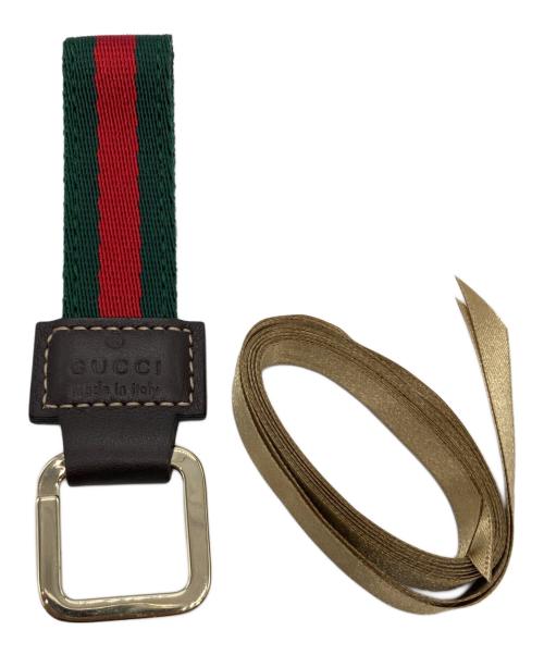 GUCCI（グッチ）GUCCI (グッチ) シェリーラインチャーム グリーン×レッドの古着・服飾アイテム