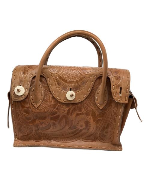 Carving Tribes（カービングトライブス）Carving Tribes (カービングトライブス) ハンドバッグ ブラウンの古着・服飾アイテム