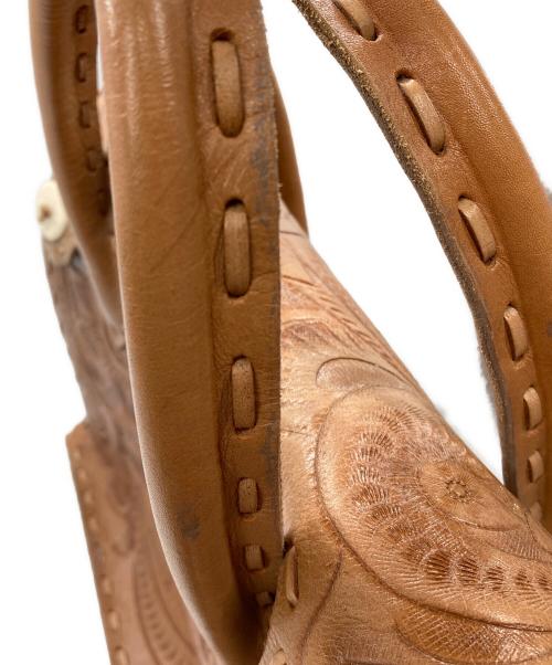Carving Tribes（カービングトライブス）Carving Tribes (カービングトライブス) ハンドバッグ ブラウンの古着・服飾アイテム
