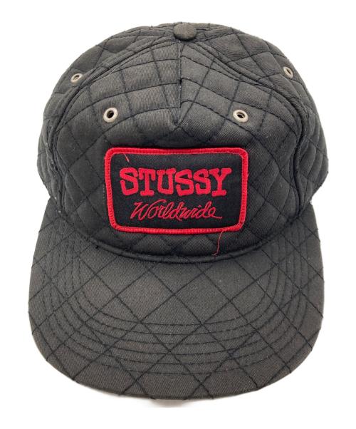 stussy（ステューシー）stussy (ステューシー) キルティングキャップ ブラックの古着・服飾アイテム
