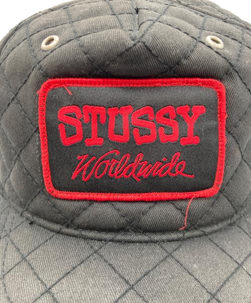 stussy（ステューシー）stussy (ステューシー) キルティングキャップ ブラックの古着・服飾アイテム