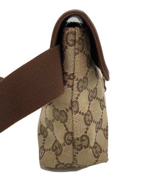 GUCCI（グッチ）GUCCI (グッチ) GGキャンバス ウエストバッグ 92543 ブラウンの古着・服飾アイテム