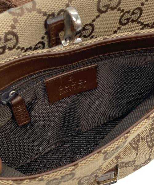 GUCCI（グッチ）GUCCI (グッチ) GGキャンバス ウエストバッグ 92543 ブラウンの古着・服飾アイテム