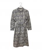 MORRIS GALLERYモリス ギャラリー）の古着「ブラザーラビットシャツワンピース」｜ネイビー×ホワイト