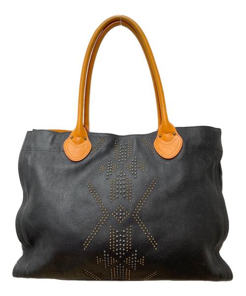 HUNTING WORLD（ハンティングワールド）HUNTING WORLD (ハンティングワールド) スタッズトートバッグ　551702 ブラックの古着・服飾アイテム