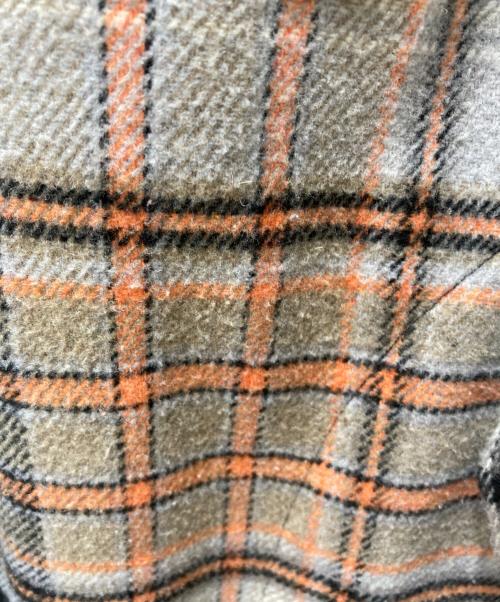 freada（フリーダ）freada (フリーダ) パッチワークチェックシャツワンピース オレンジ サイズ:Freeの古着・服飾アイテム