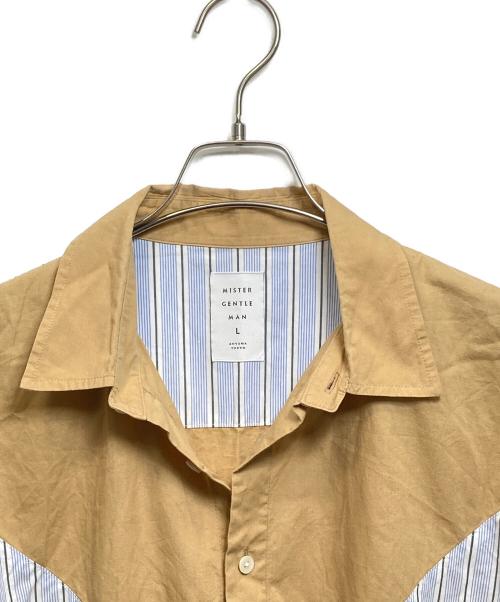 MISTER GENTLE MAN（ミスタージェントルマン）MISTER GENTLE MAN (ミスタージェントルマン) プルオーバーシャツ ベージュ サイズ:Lの古着・服飾アイテム