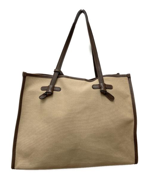 GIANNI CHIARINI（ジャンニ キアリーニ）GIANNI CHIARINI (ジャンニ キアリーニ) キャンバストートバッグ ベージュの古着・服飾アイテム