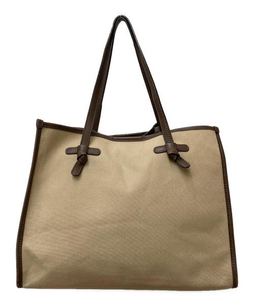GIANNI CHIARINI（ジャンニ キアリーニ）GIANNI CHIARINI (ジャンニ キアリーニ) キャンバストートバッグ ベージュの古着・服飾アイテム