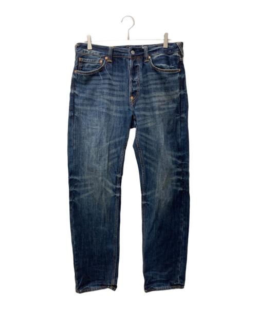 EVISU（エヴィス）EVISU (エヴィス) ダイコックプリント バギーフィットジーンズ　2000 インディゴ サイズ:SIZE 76cm (W30)の古着・服飾アイテム
