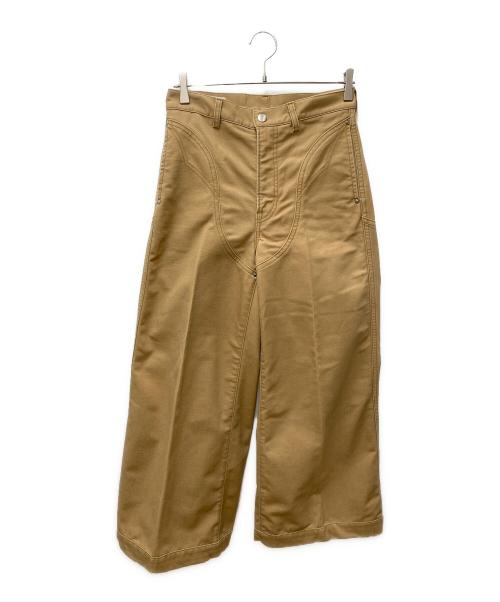 FUMIKA UCHIDA（フミカウチダ）FUMIKA UCHIDA (フミカウチダ) DUCK CHAPS LINE PANTS ベージュ サイズ:38の古着・服飾アイテム