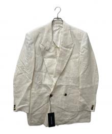 SOSHIOTSUKI（ソウシ オオツキ）の古着「LINEN WASHER 2B DOUBLE BREASTED JACKET」｜アイボリー