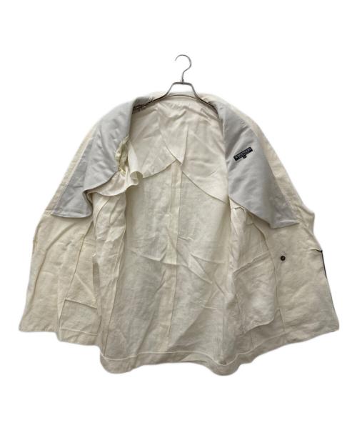 SOSHIOTSUKI（ソウシ オオツキ）SOSHIOTSUKI (ソウシ オオツキ) LINEN WASHER 2B DOUBLE BREASTED JACKET アイボリー サイズ:48の古着・服飾アイテム