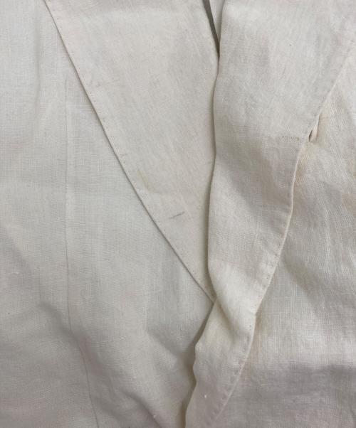 SOSHIOTSUKI（ソウシ オオツキ）SOSHIOTSUKI (ソウシ オオツキ) LINEN WASHER 2B DOUBLE BREASTED JACKET アイボリー サイズ:48の古着・服飾アイテム