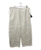 SOSHIOTSUKIソウシ オオツキ）の古着「LINEN WASHER JUDO WIDE TROUSERS」｜アイボリー