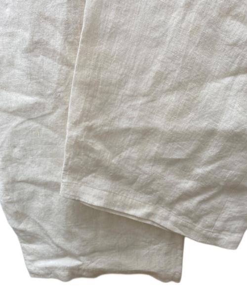 SOSHIOTSUKI（ソウシ オオツキ）SOSHIOTSUKI (ソウシ オオツキ) LINEN WASHER JUDO WIDE TROUSERS アイボリー サイズ:48の古着・服飾アイテム
