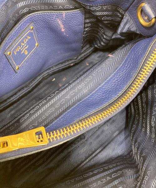 PRADA（プラダ）PRADA (プラダ) 2wayハンドバッグ 1BA878 ネイビーの古着・服飾アイテム