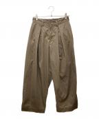 journal standard luxeジャーナルスタンダード ラックス）の古着「サテンストレッチインボックスパンツ」｜ブラウン