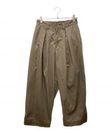 journal standard luxe（ジャーナルスタンダード ラックス）の古着「サテンストレッチインボックスパンツ」｜ブラウン