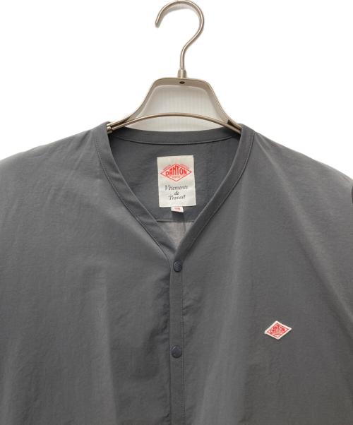 DANTON（ダントン）DANTON (ダントン) ポリエステルダブルクロスシャツカーディガン グレー サイズ:38の古着・服飾アイテム