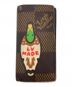 LOUIS VUITTONルイ ヴィトン）の古着「ダミエジャイアント ポルトフォイユ ブラザ  財布 N60393」｜ブラウン