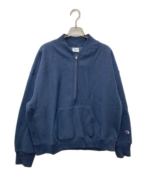 Champion（チャンピオン）Champion (チャンピオン) FRAMeWORK (フレームワーク) ハーフジップスウェット CWSW033 ネイビー サイズ:Mの古着・服飾アイテム