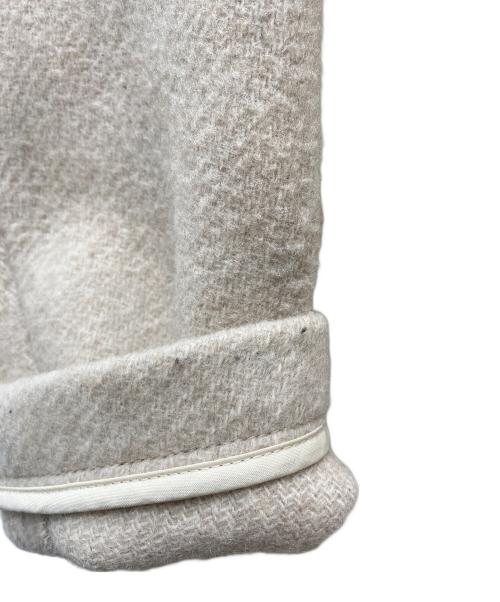 DANTON（ダントン）DANTON (ダントン) ウールモッサ ノーカラージャケット JD-8903 WOM ベージュ サイズ:34の古着・服飾アイテム