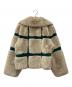 furfur (ファーファー) エコファーチェックブルゾン RWFJ224017 ベージュ サイズ:F：8000円