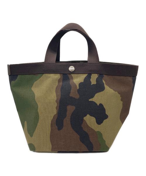 Herve Chapelier（エルベシャプリエ）Herve Chapelier (エルベシャプリエ) カモフラージュ 舟形トートバッグ オリーブの古着・服飾アイテム