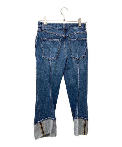 BOTTEGA VENETA（ボッテガベネタ）BOTTEGA VENETA (ボッテガベネタ) カーブシェイプ インディゴ ワイド ロールアップ デニム 723355 V2J80 インディゴ サイズ:34の古着・服飾アイテム