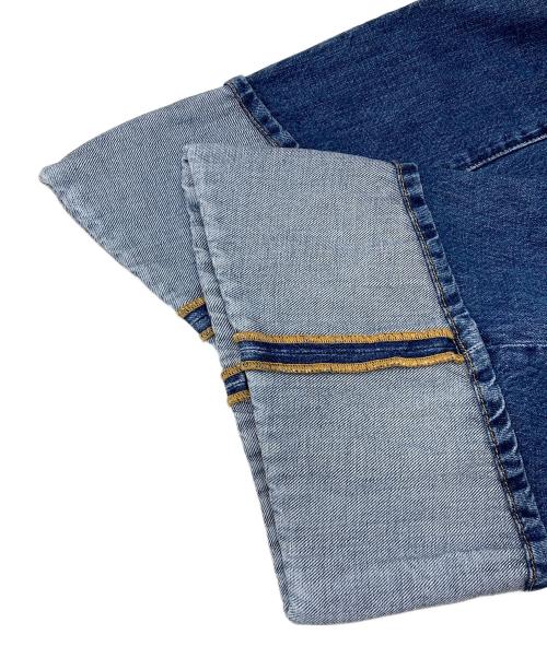 BOTTEGA VENETA（ボッテガベネタ）BOTTEGA VENETA (ボッテガベネタ) カーブシェイプ インディゴ ワイド ロールアップ デニム 723355 V2J80 インディゴ サイズ:34の古着・服飾アイテム