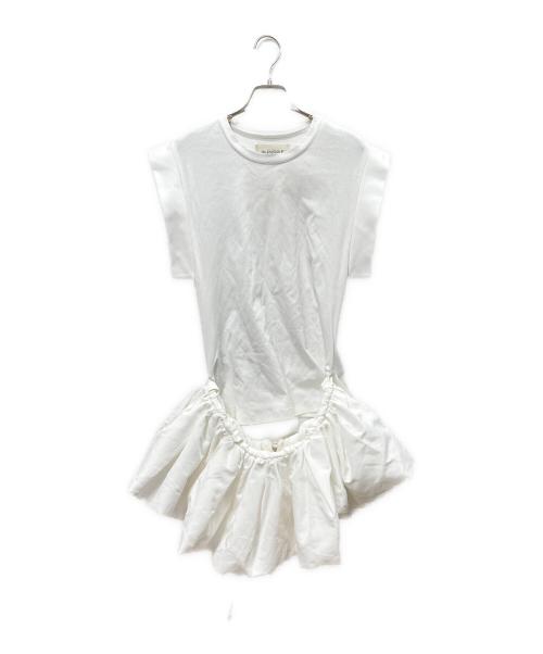HAENGNAE（ヘンネ）HAENGNAE (ヘンネ) OMOCHI PEPLUM T-SHIRT ホワイト サイズ:Fの古着・服飾アイテム