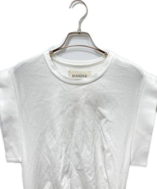 HAENGNAE（ヘンネ）HAENGNAE (ヘンネ) OMOCHI PEPLUM T-SHIRT ホワイト サイズ:Fの古着・服飾アイテム