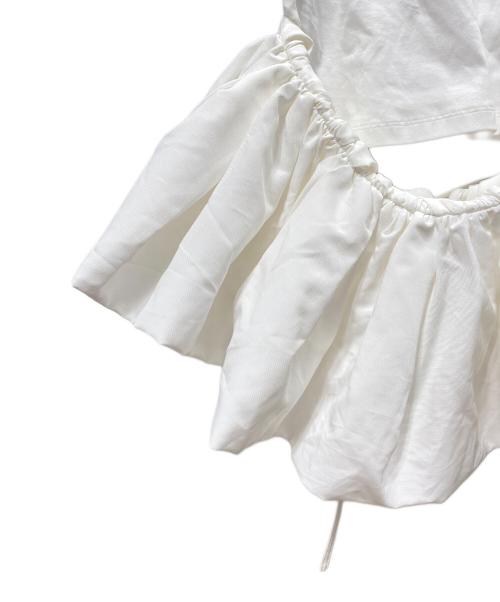HAENGNAE（ヘンネ）HAENGNAE (ヘンネ) OMOCHI PEPLUM T-SHIRT ホワイト サイズ:Fの古着・服飾アイテム