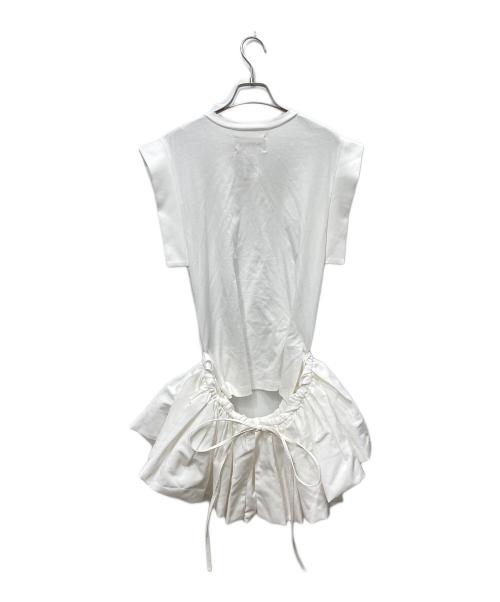 HAENGNAE（ヘンネ）HAENGNAE (ヘンネ) OMOCHI PEPLUM T-SHIRT ホワイト サイズ:Fの古着・服飾アイテム