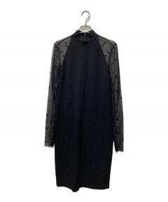 中古・古着通販】MIU MIU (ミュウミュウ) シルクワンピース ブラック