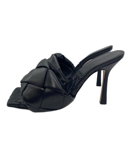 BOTTEGA VENETA（ボッテガベネタ）BOTTEGA VENETA (ボッテガベネタ) リドイントレチャートサンダル ブラック サイズ:37の古着・服飾アイテム