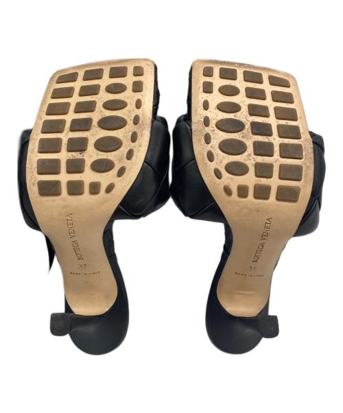 BOTTEGA VENETA（ボッテガベネタ）BOTTEGA VENETA (ボッテガベネタ) リドイントレチャートサンダル ブラック サイズ:37の古着・服飾アイテム