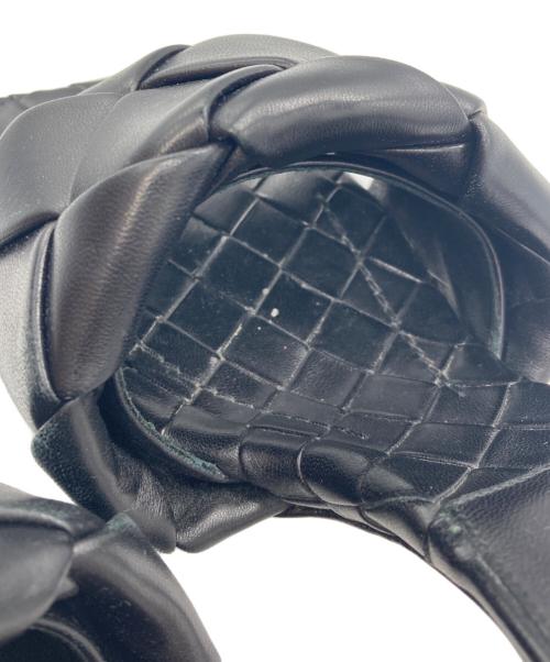 BOTTEGA VENETA（ボッテガベネタ）BOTTEGA VENETA (ボッテガベネタ) リドイントレチャートサンダル ブラック サイズ:37の古着・服飾アイテム