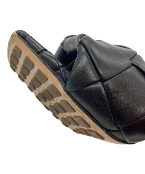 BOTTEGA VENETA（ボッテガベネタ）BOTTEGA VENETA (ボッテガベネタ) リドイントレチャートサンダル ブラック サイズ:37の古着・服飾アイテム