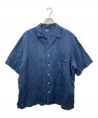 POLO RALPH LAURENポロ・ラルフローレン）の古着「CALDWELL 半袖オープンカラーシャツ」｜ブルー