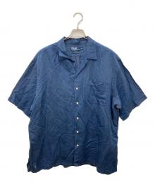 POLO RALPH LAUREN（ポロ・ラルフローレン）の古着「CALDWELL 半袖オープンカラーシャツ」｜ブルー