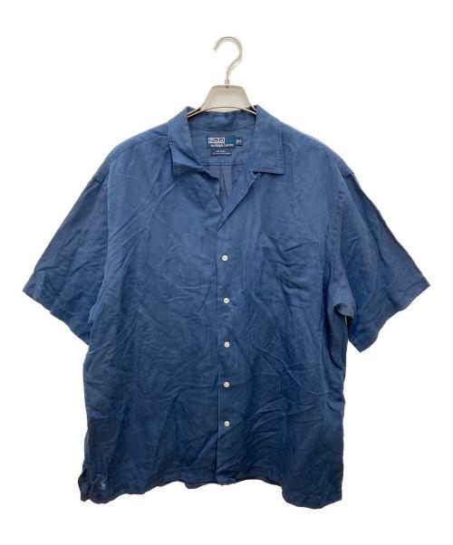 POLO RALPH LAUREN（ポロ・ラルフローレン）POLO RALPH LAUREN (ポロ・ラルフローレン) CALDWELL 半袖オープンカラーシャツ ブルー サイズ:XLの古着・服飾アイテム